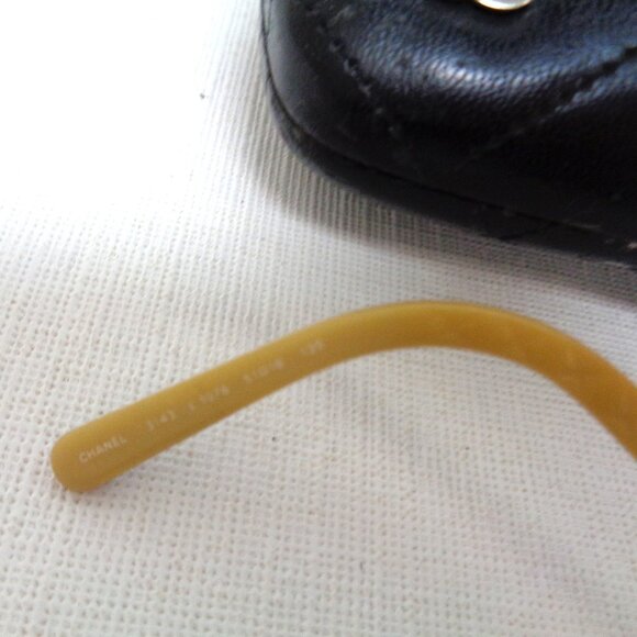 CHANEL Women's Prescription Eyeglasses Black Acetate Rectangle & Quilted Case - Picture 7 of 11